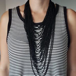 Multi strand beaded necklace